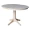 International Concepts Round 36 in Rd Top Pedestal Table, 12 in Leaf, 28.9 inH, Dining Height, Unfinished, 36 W, 48 L K-36RXT-27B - alternate 6